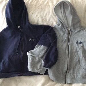 Alpha Phi Twin Zip Ups! Butler University